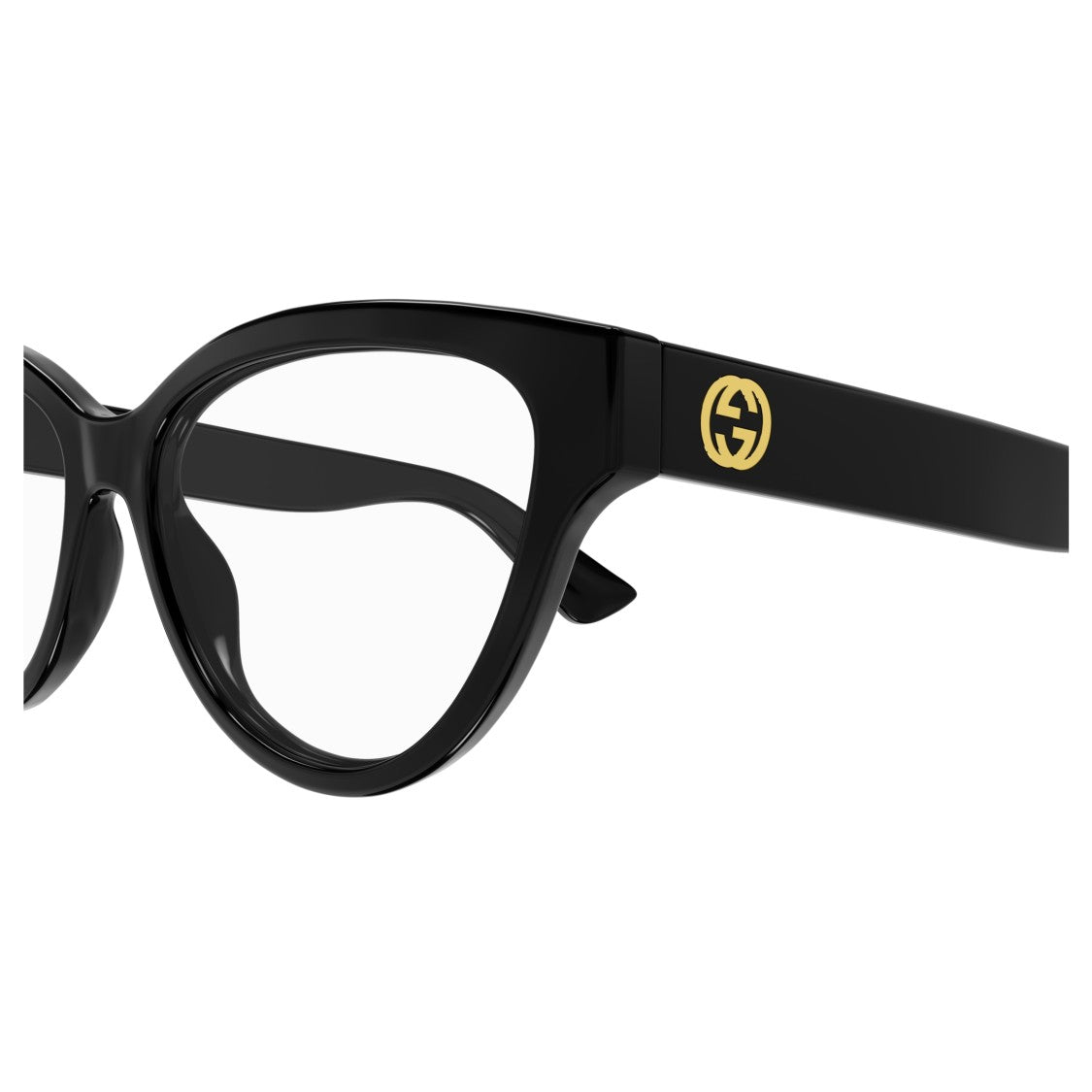 Gucci Gg1581o Glossy Black Cat-Eye Eyeglasses