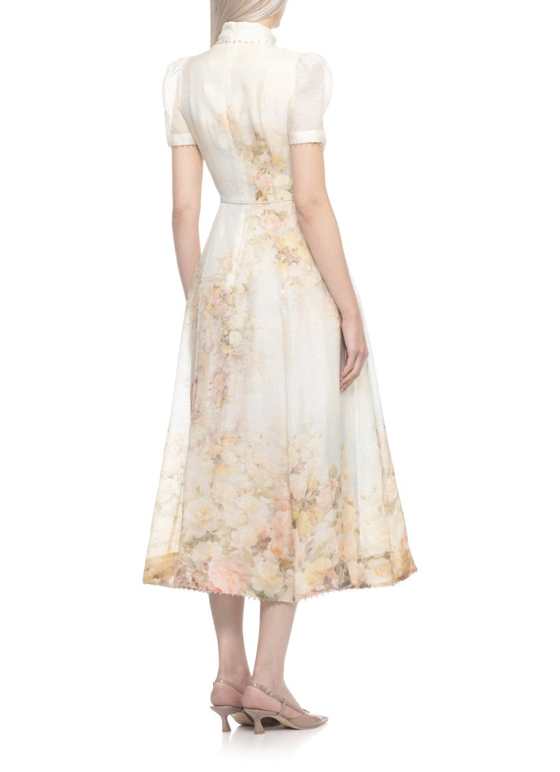 Zimmermann Yellow Linen And Silk Dress