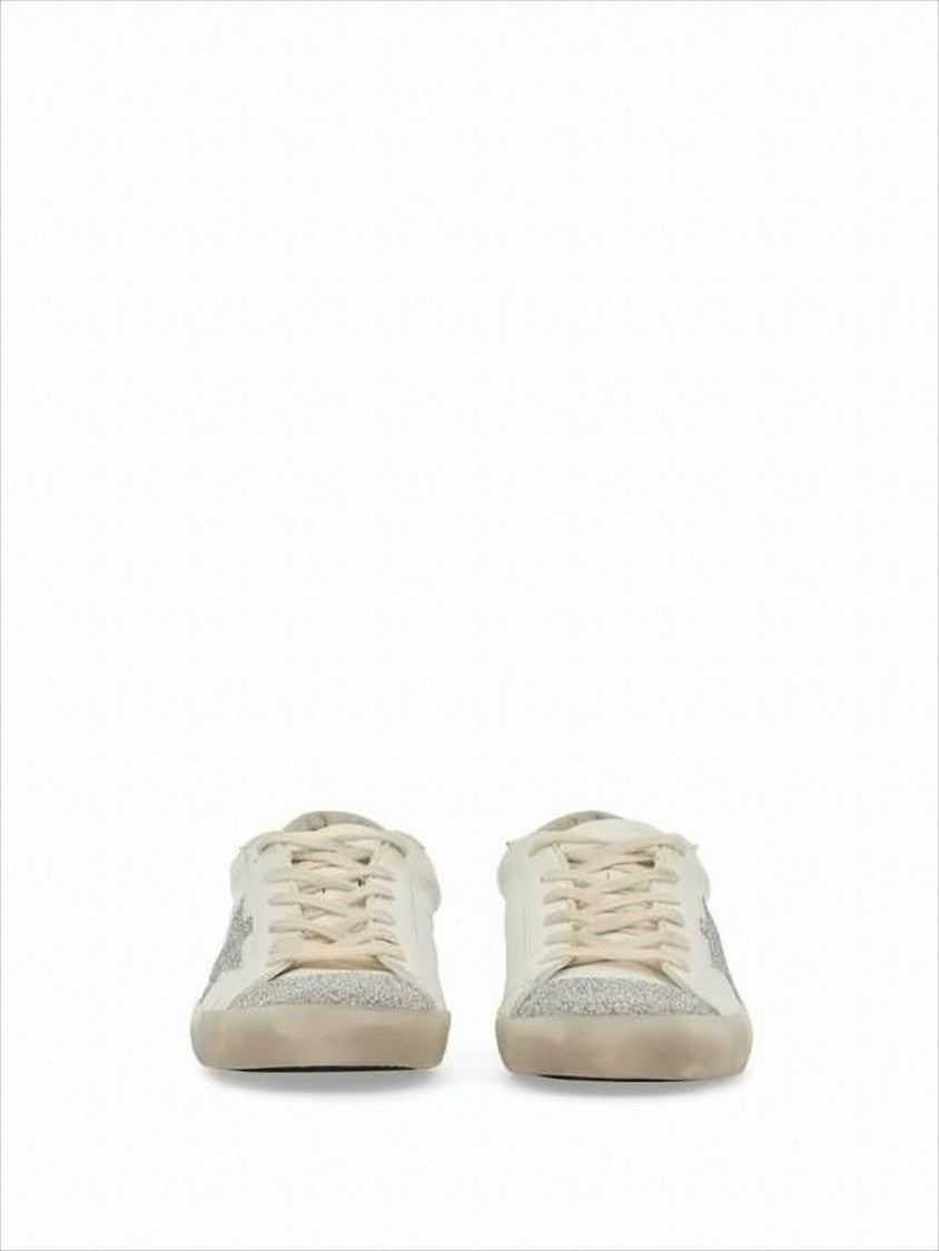 Golden Goose Low-Top Sneakers With Distressed Finish And Glitter Accents