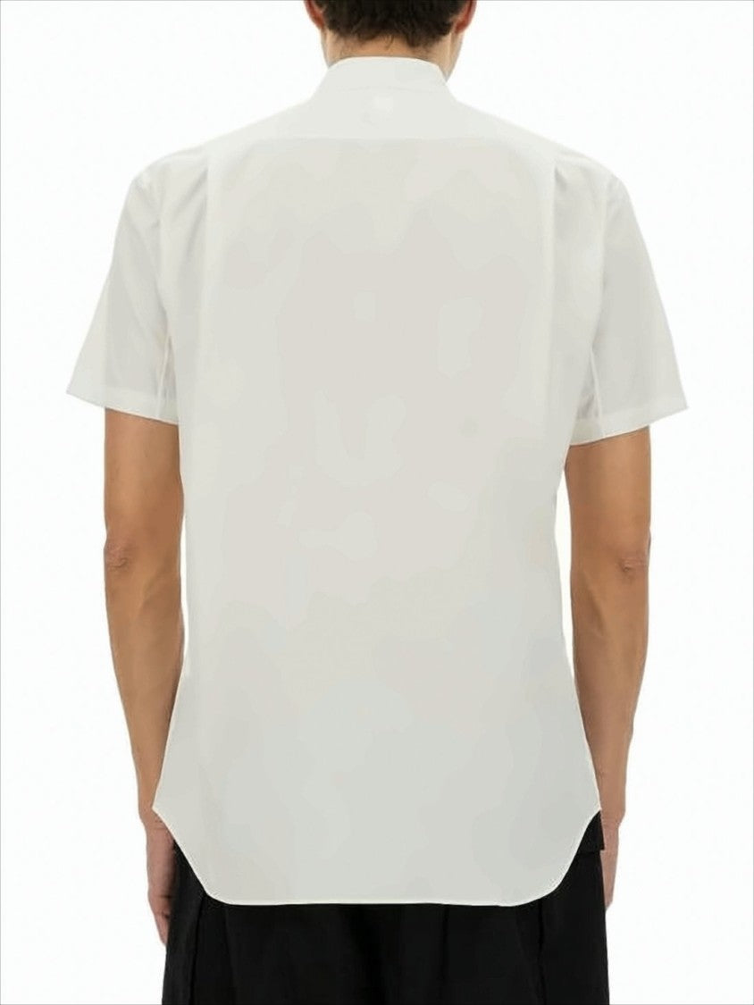 Comme Des Garçons Short-Sleeved Textured Shirt With Classic Collar
