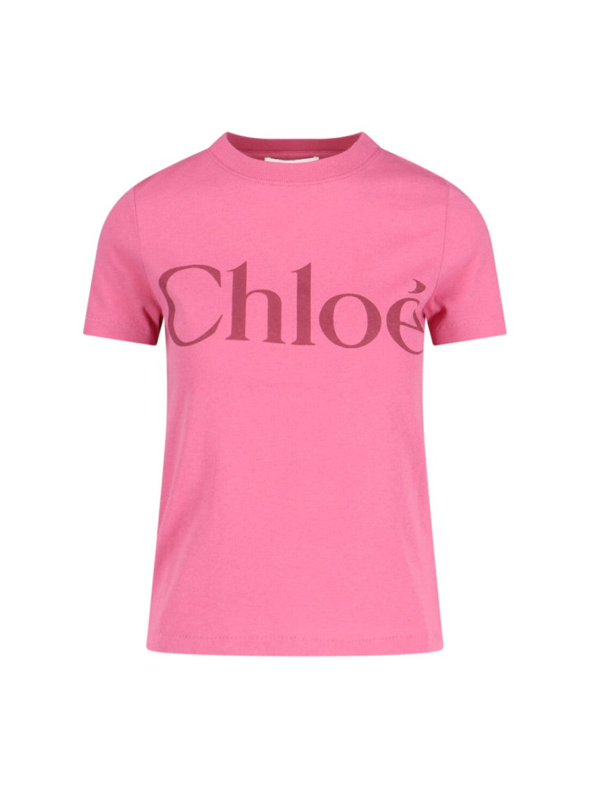 Chloé Logo T-Shirt – Pink