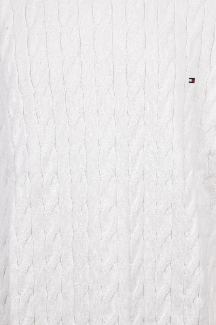 Tommy Hilfiger White Cable Knit Sweater