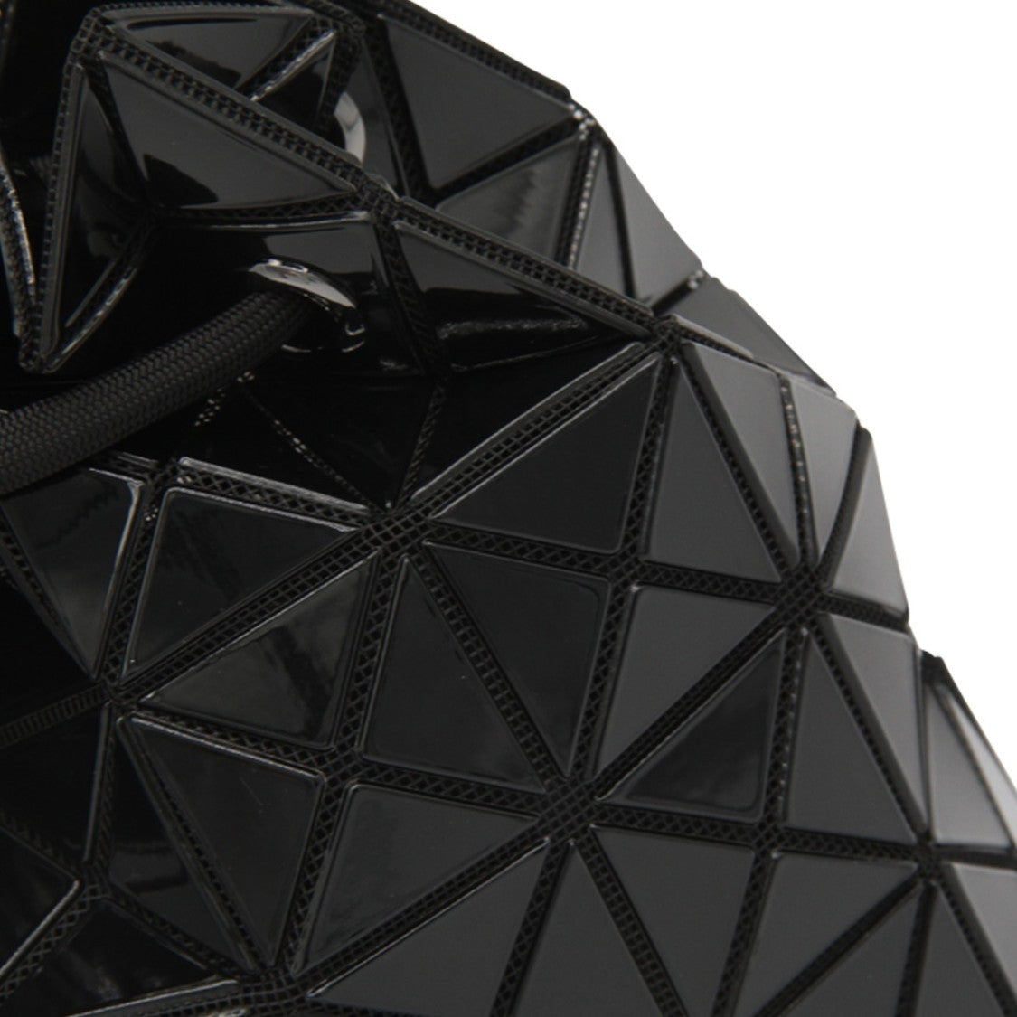 Bao Bao Issey Miyake Glossy Black Geometric Pattern Bag