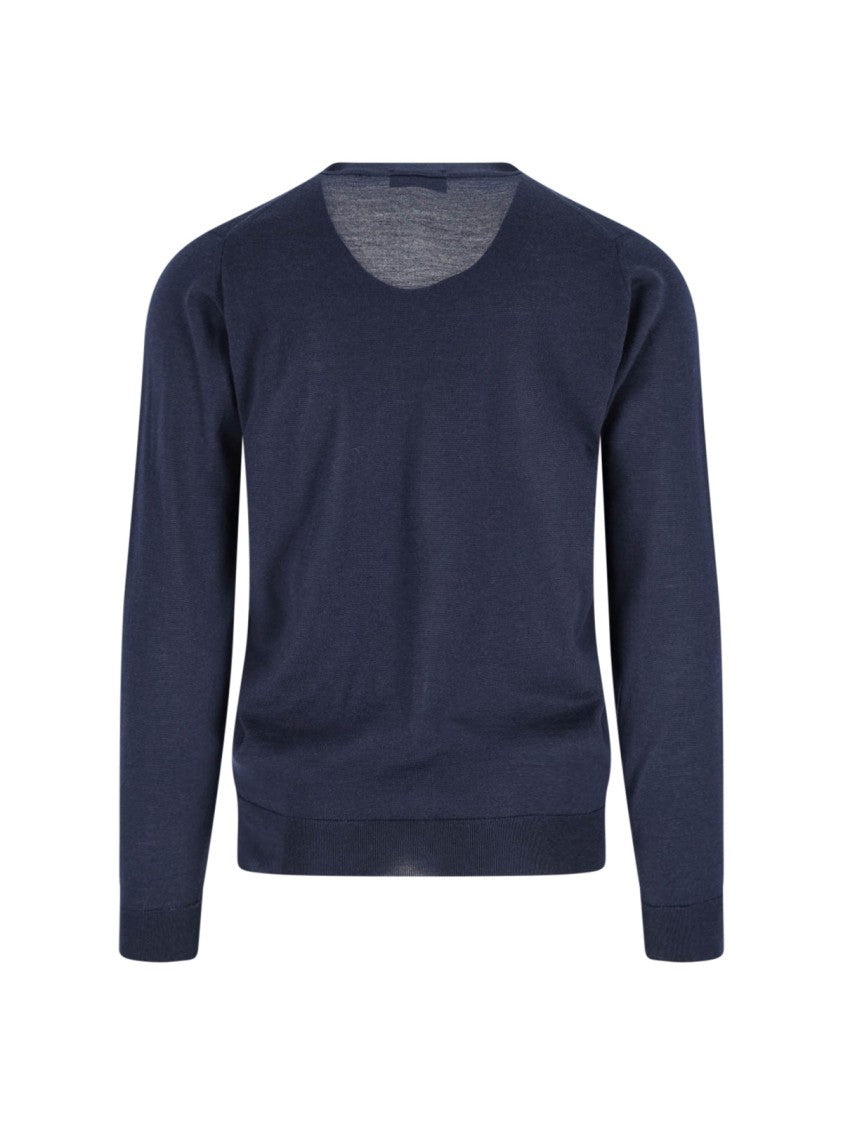 John Smedley Fine Knit Sweater With Round Neckline And Timeless Silhouette