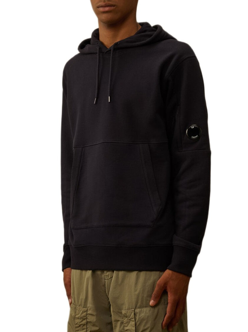 C.P. Company Diagonal Raised Fleece Hooded Sweatshirt With Iconic Lens Detail