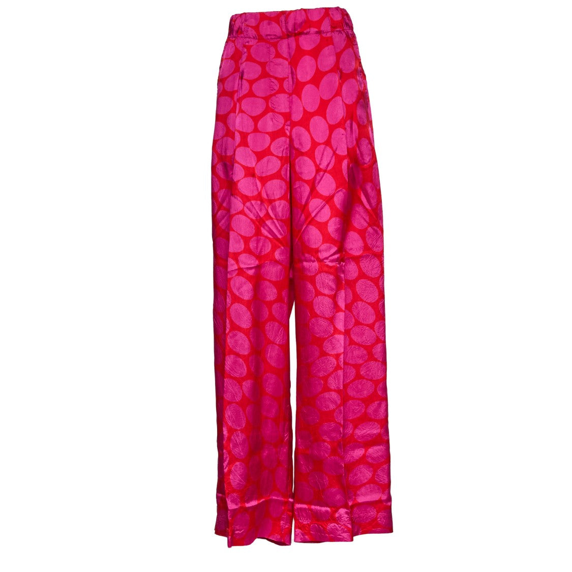 Dries Van Noten Pila Oval Print Wide Leg Pants