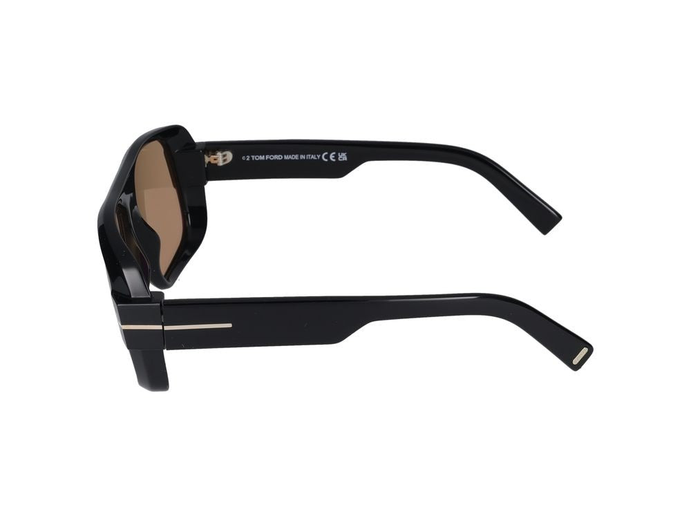 Tom Ford Black Bold Oversized Square Sunglasses