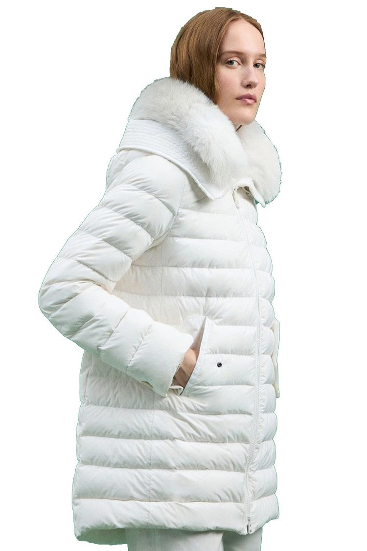 Peuterey Quilted Down Jacket With Faux Fur Hood
