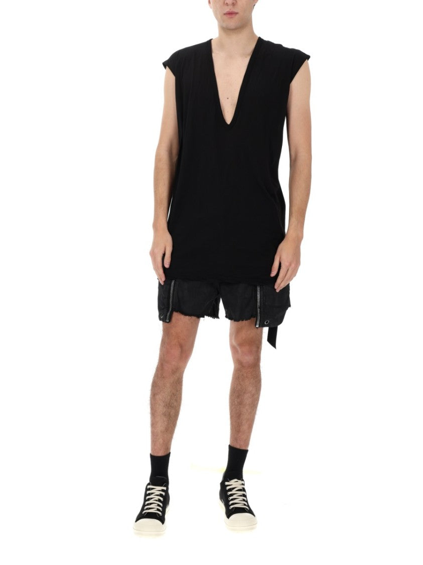 Drkshdw By Rick Owens Black Bauhaus Cotton Utility Shorts