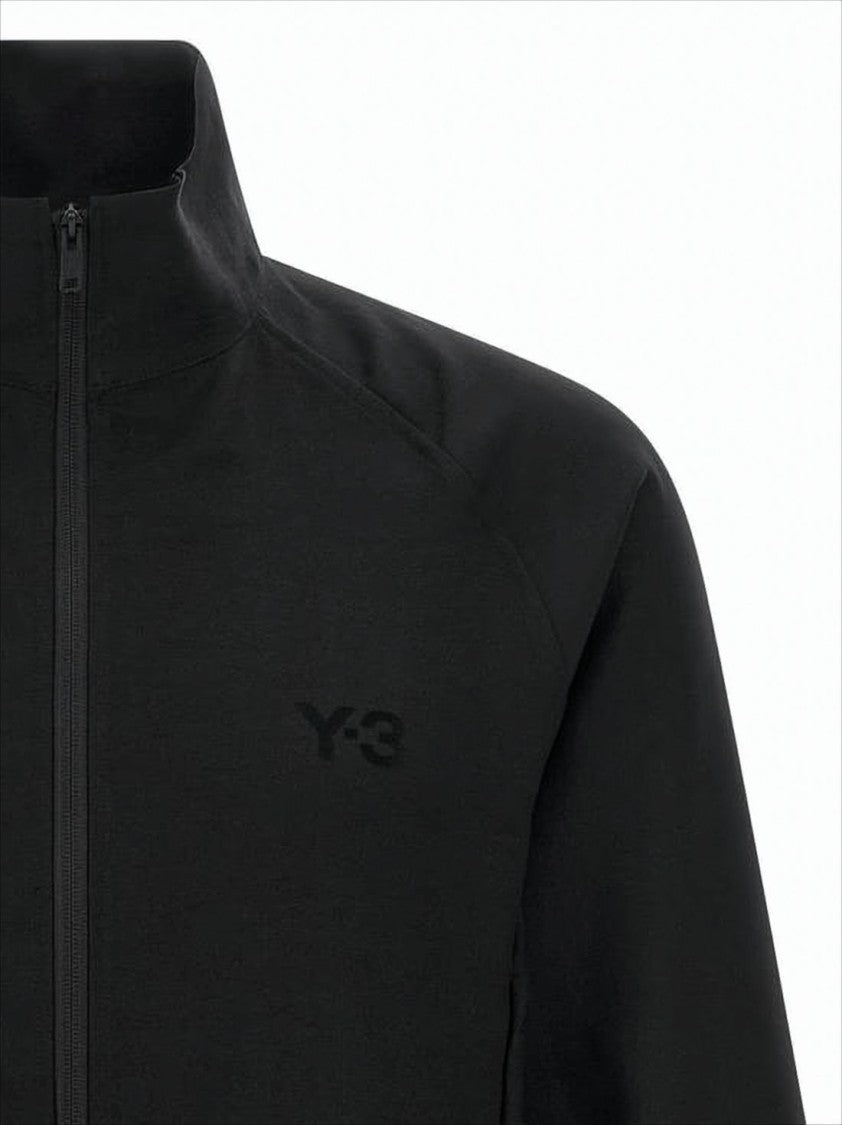 Y-3 High Collar Black Polyester Jacket