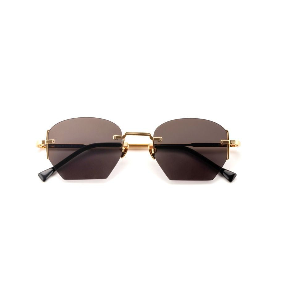 Kyme Ezra Geometric Rimless Sunglasses With Gold-Toned Frame