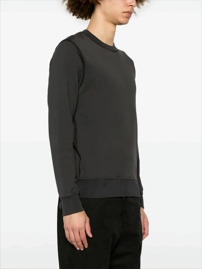 Stone Island Long-Sleeve Black Crewneck Sweatshirt