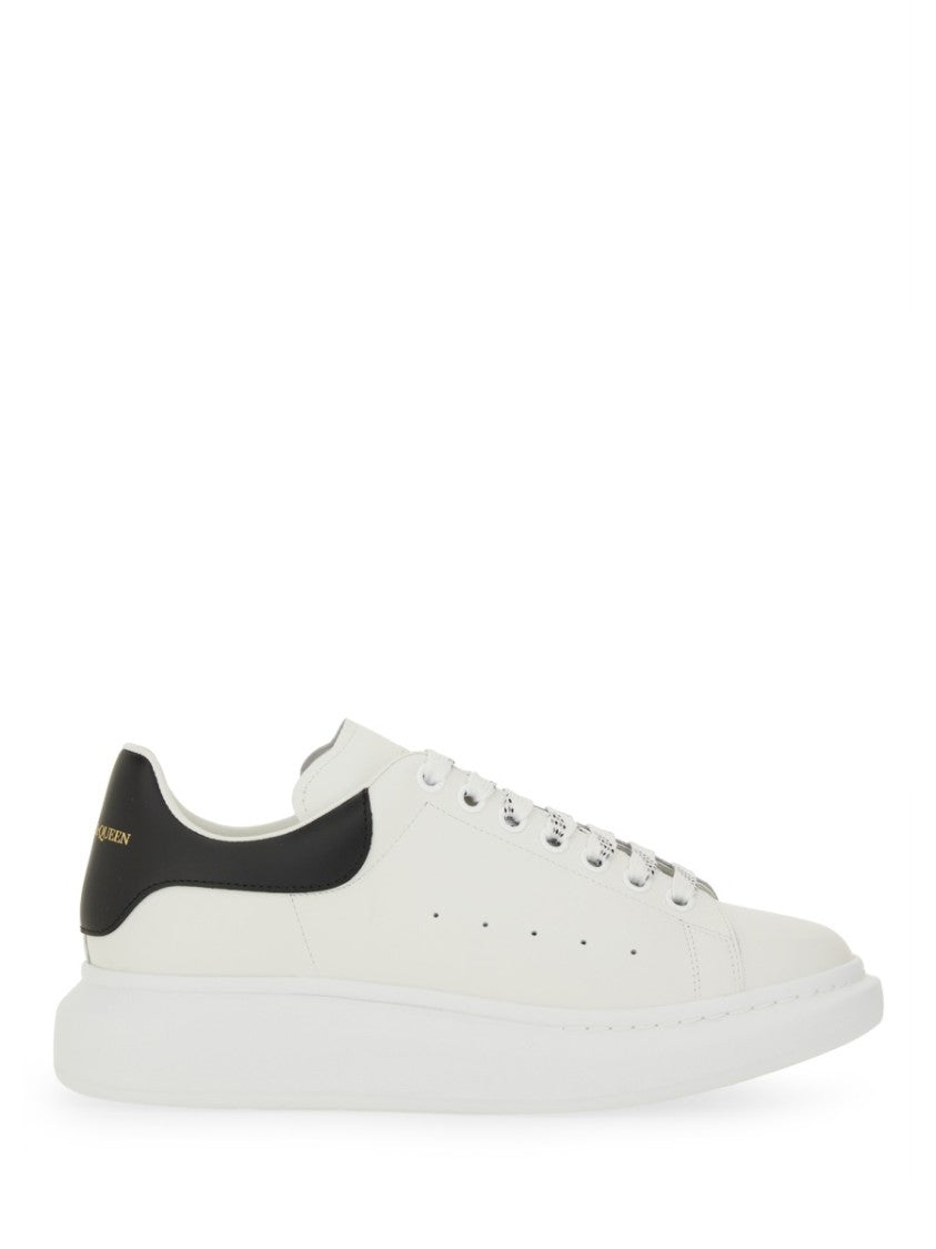 Alexander Mcqueen Oversized Calf Leather Sneakers With Chunky Rubber Sole