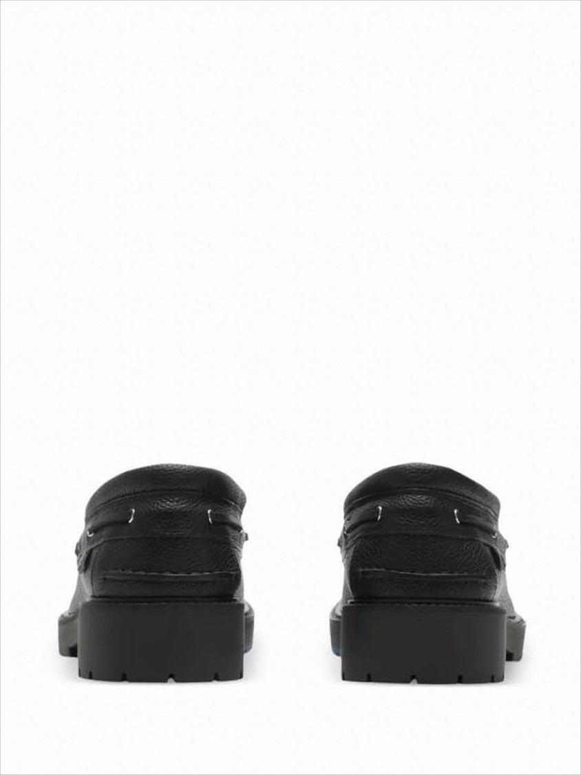 Burberry Textured Calf Leather Loafers