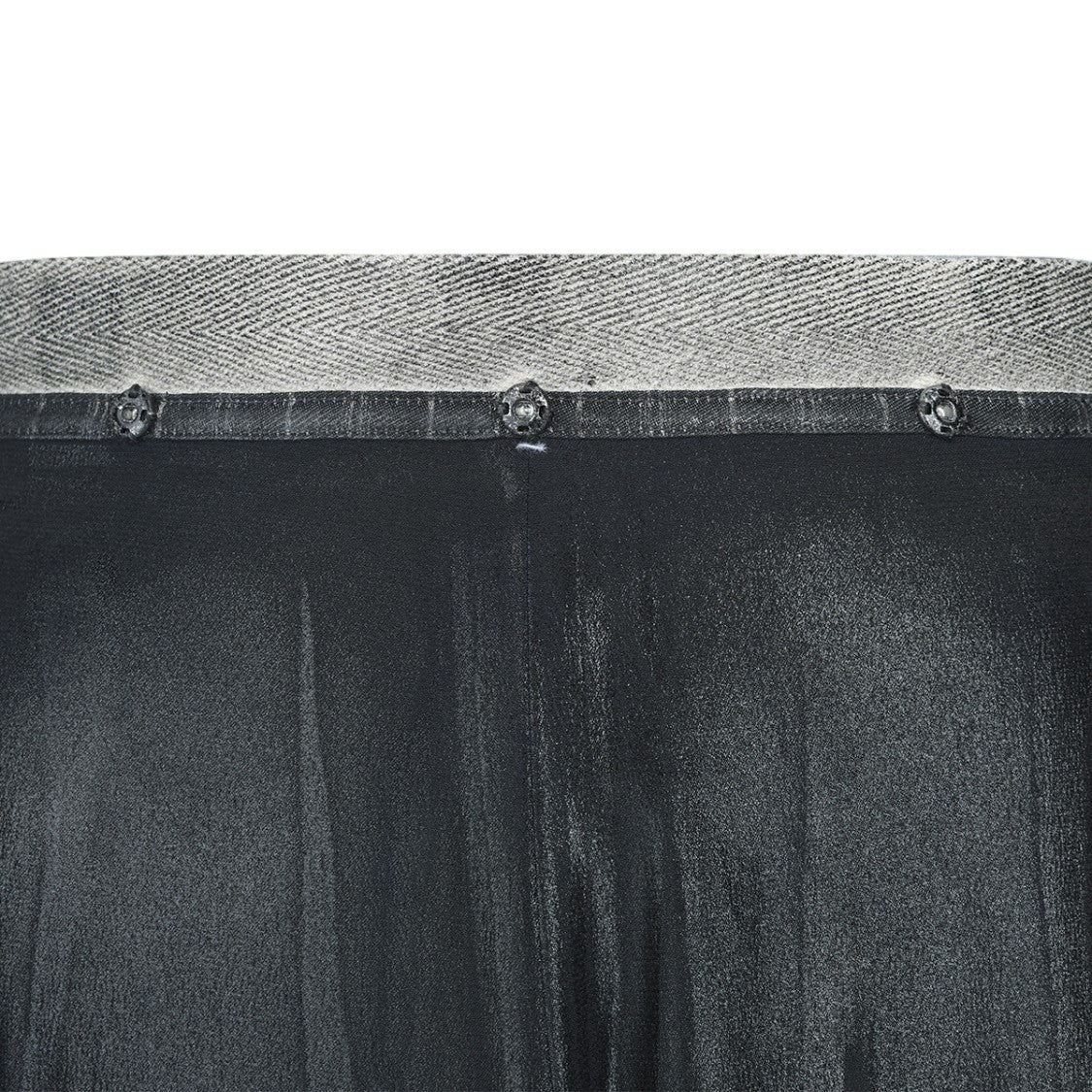 Maison Margiela High-Waisted Black Skirt With Textured Waistband