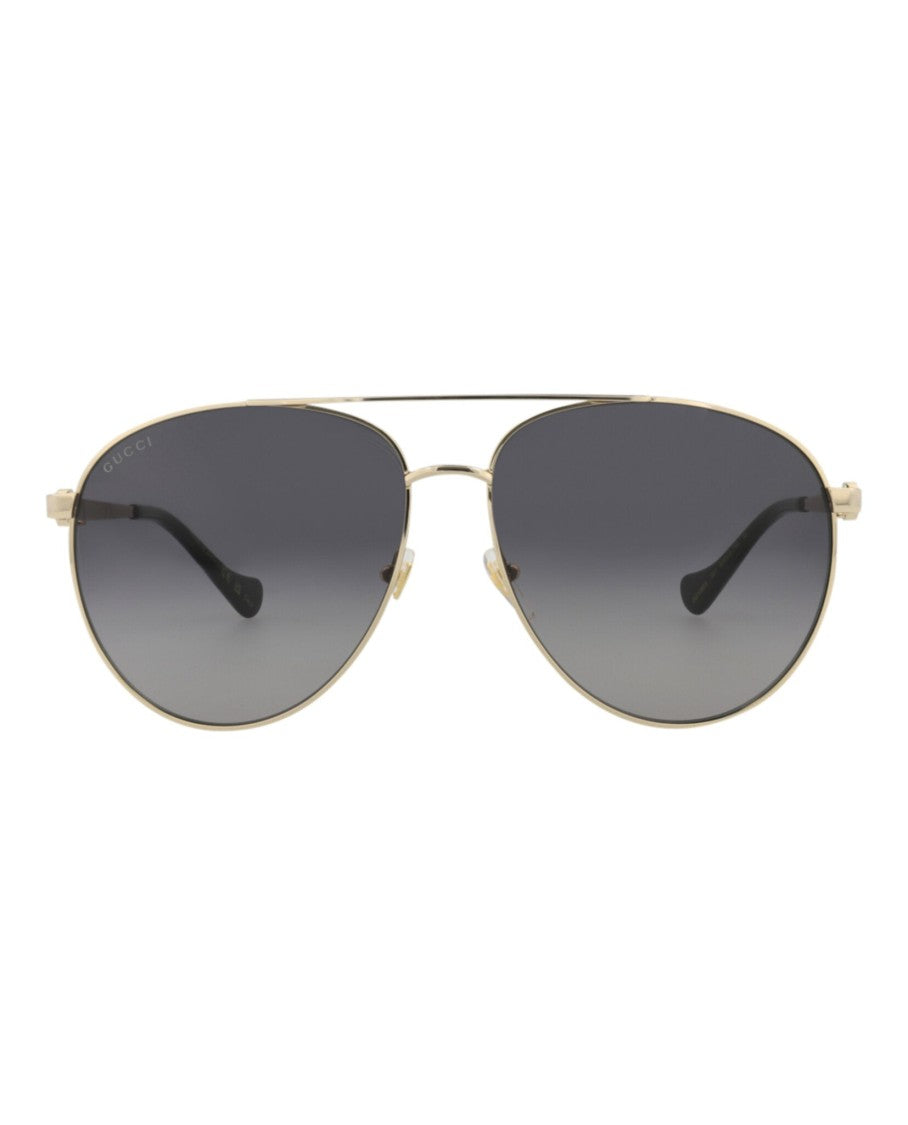 Gucci Aviator-Frame Metal Sunglasses