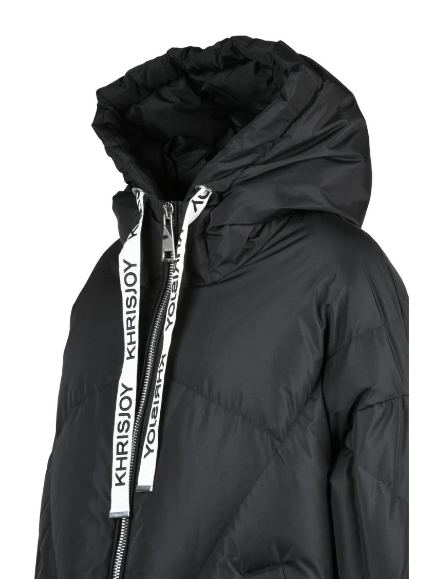Khrisjoy Black Polyester Zip Padded Iconic Down Jacket