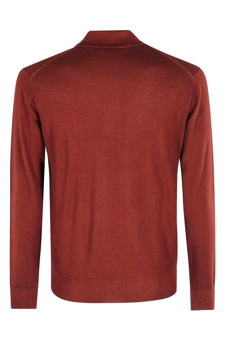 Altea Mustard Polo Sweater With Collar And Buttons