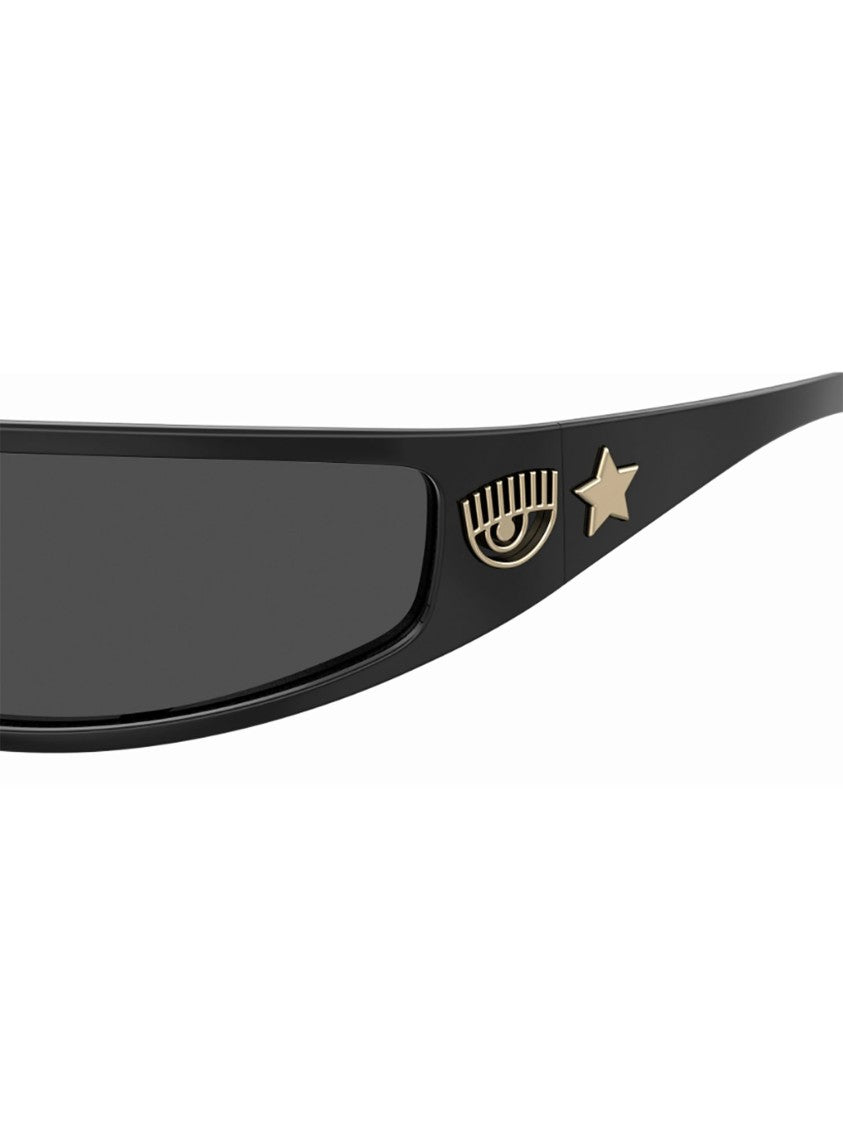 Cfc Cfc Cf 7017/S Sunglasses With Gold Emblem And Dark Grey Lenses
