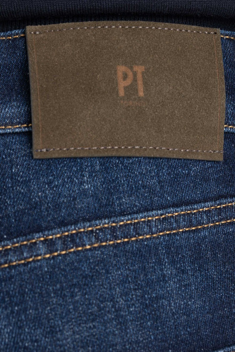 Pt Denim Dark Wash Regular Fit Jeans