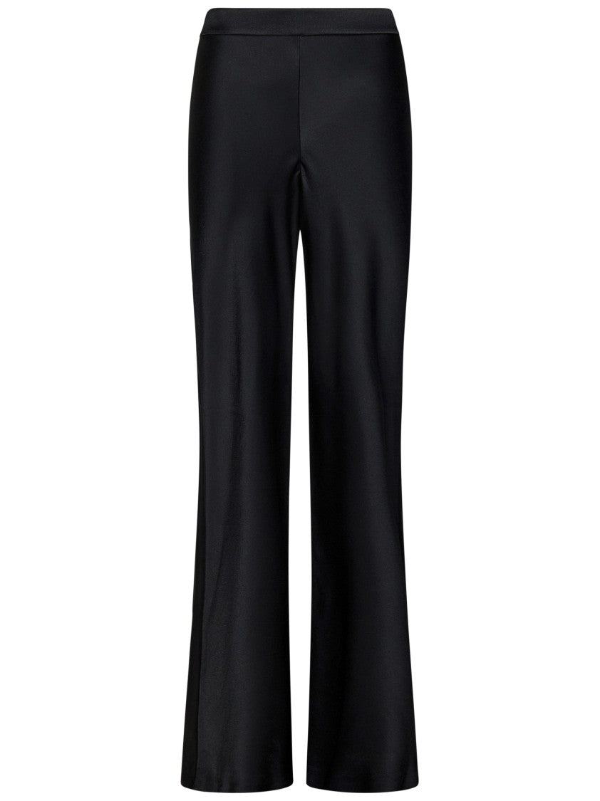 Alberta Ferretti Black Wide-Leg Trousers