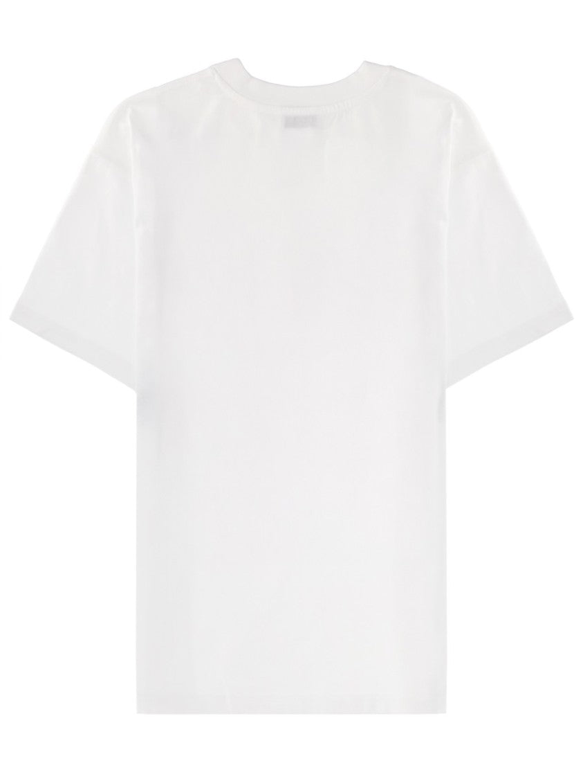 Moschino White Black Logo Minimalist T-Shirt