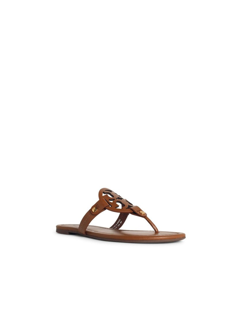 Tory Burch Miller' Brown Leather Flip-Flops