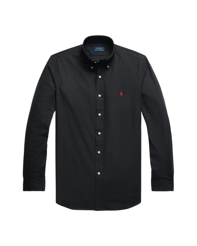Polo Ralph Lauren Black Button-Down Shirt With Embroidered Logo