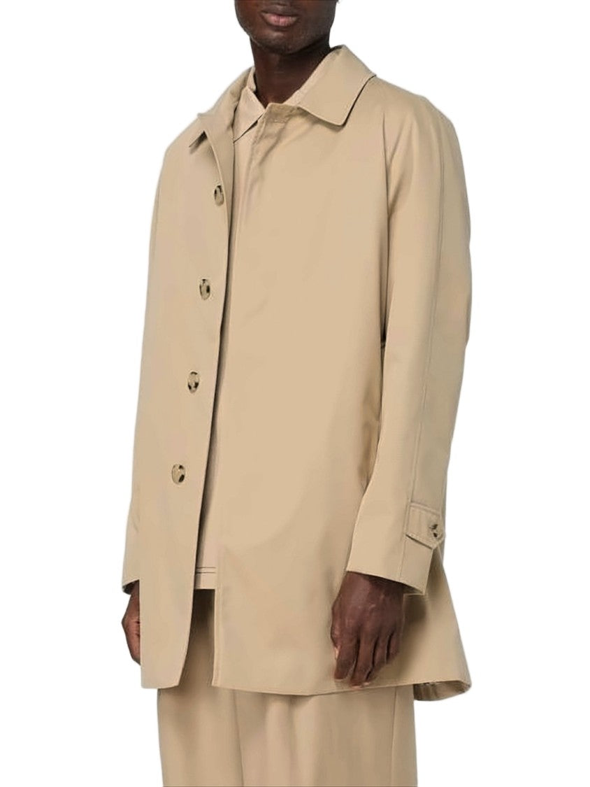 Burberry Classic Short Car Coat In Smooth Cotton Fabric
