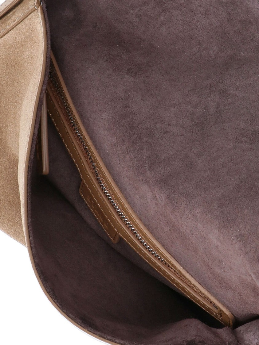 Staud "Harlow" Shoulder Bag – Beige