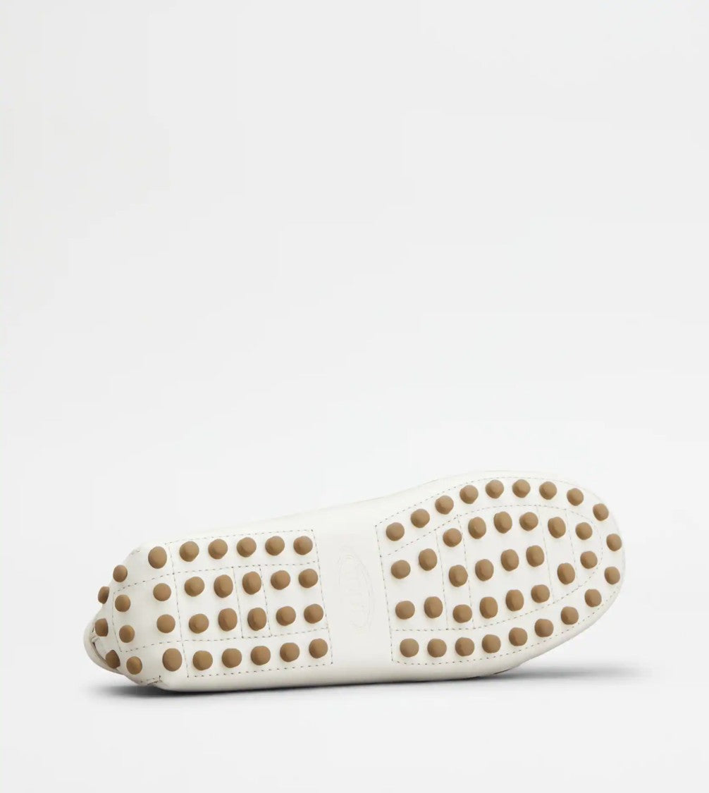 Tod's Perforated White Loafers