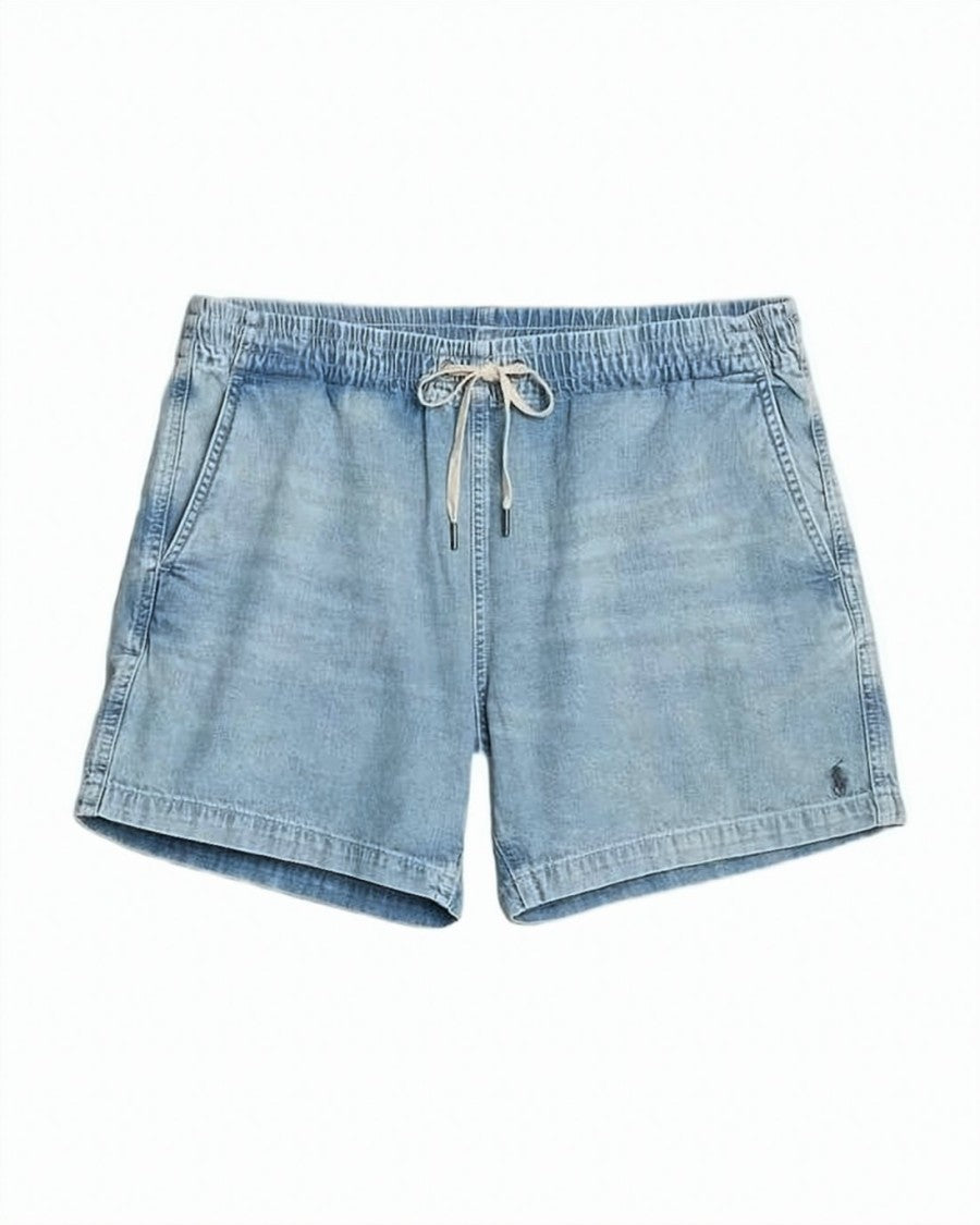 Polo Ralph Lauren Light Blue Denim Shorts With Adjustable Waistband