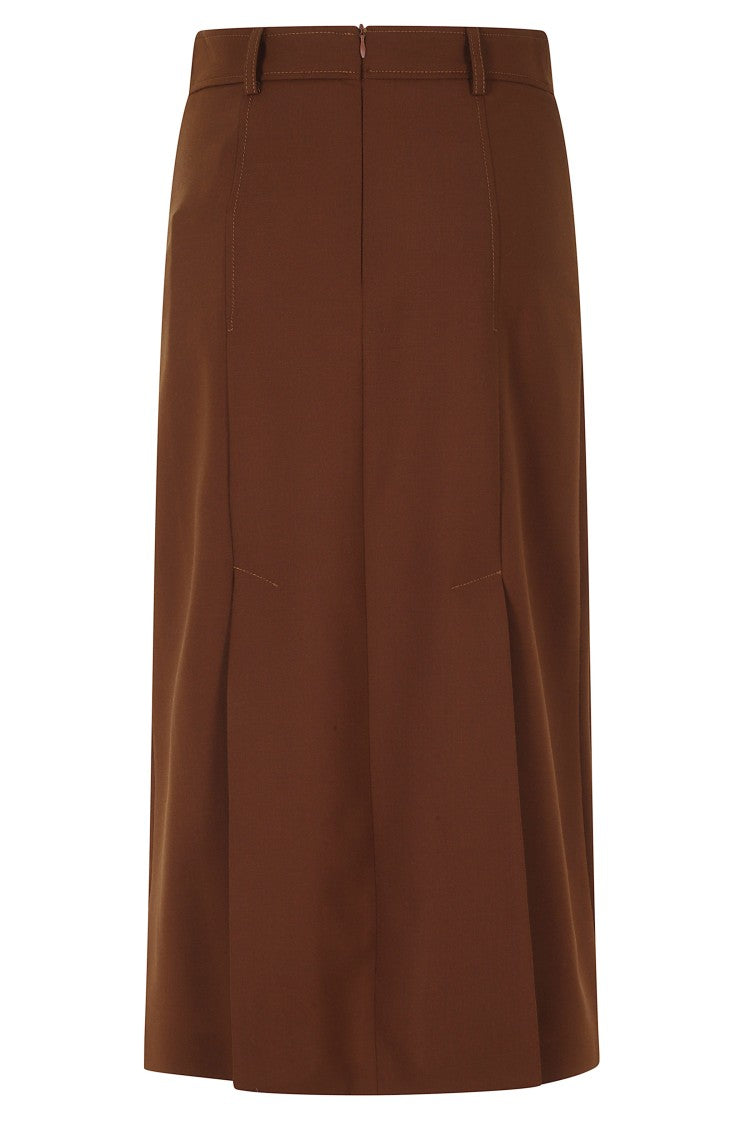 Semi Couture Janette Pleated Front Polyester-Blend Skirt