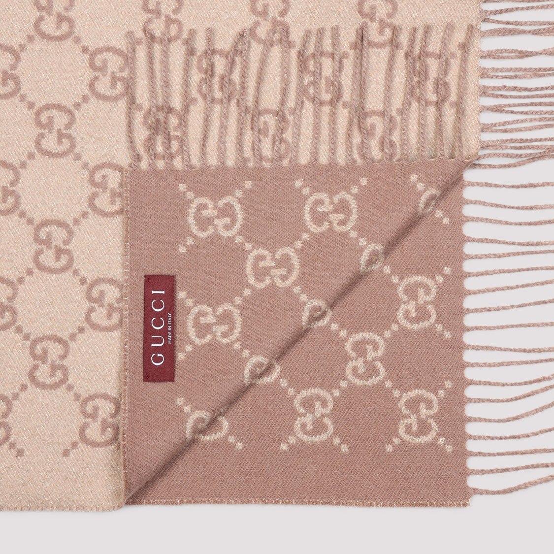 Gucci Cashmere Blend Scarf With Delicate Fringes