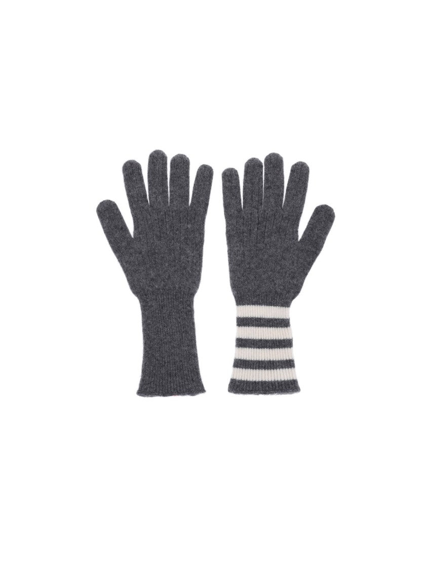 Thom Browne "4-Bar" Gloves – Grey