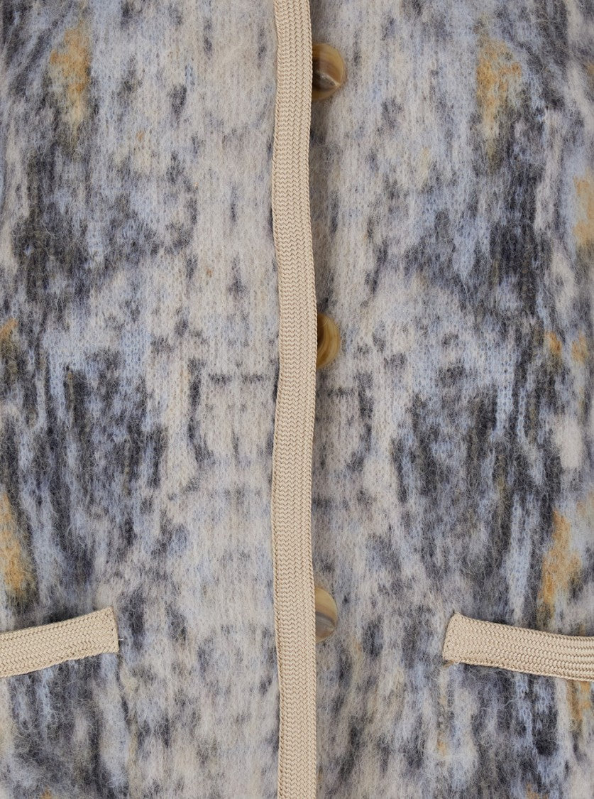 Forte Forte Textured Knit Cardigan With Contrasting Trim