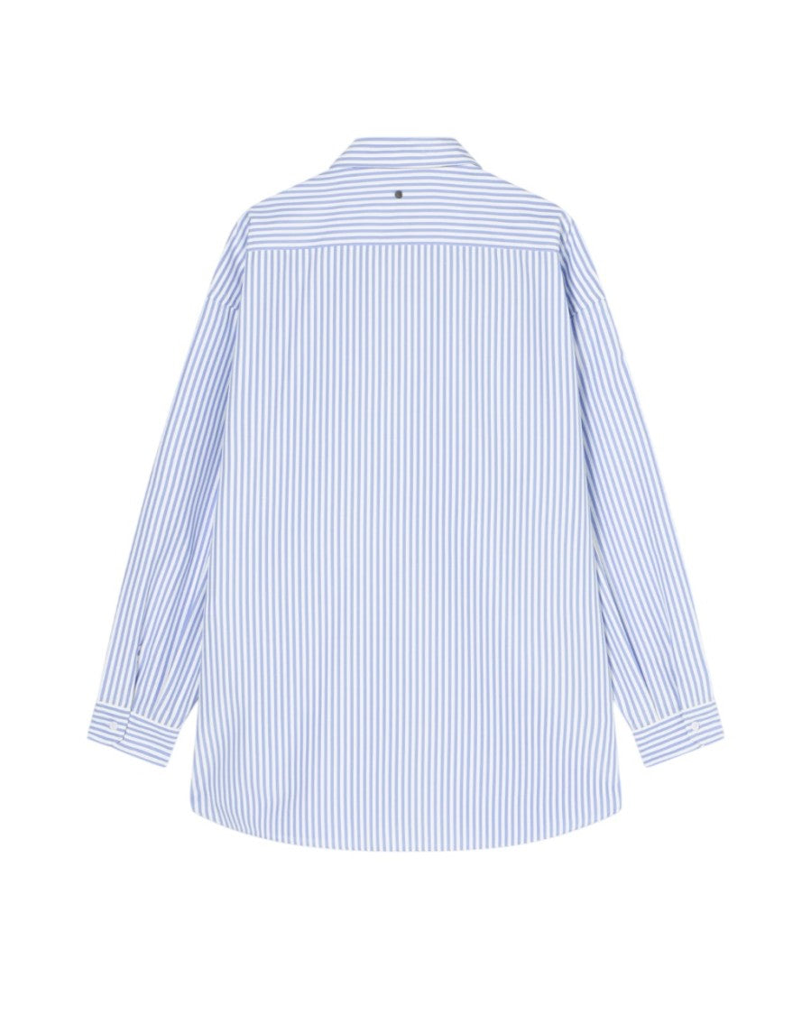Armani Exchange Vertical Striped Shirt In Recycled Rayon
