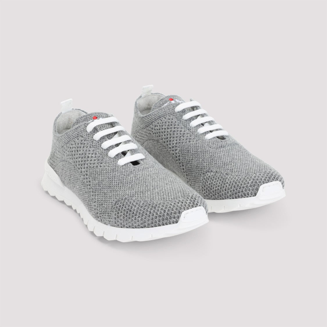 Kiton Cashmere Knit Sneakers With Design
