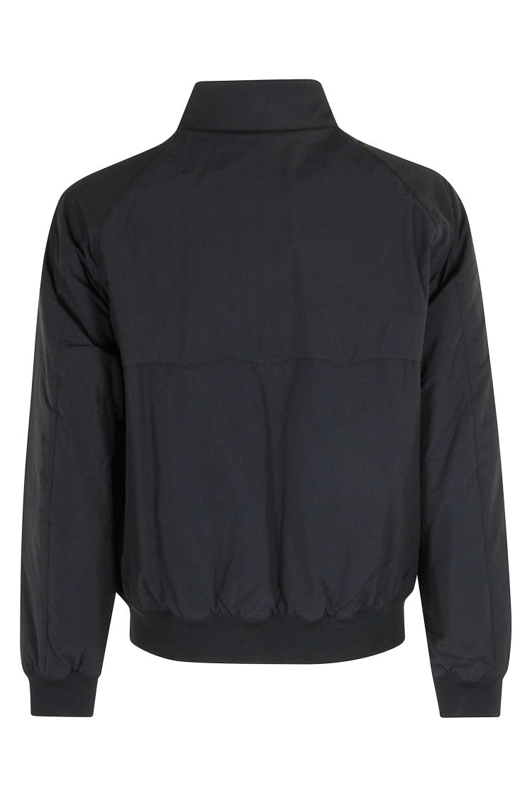 Baracuta Fitted Black Thermal Jacket With Snap-Button Collar