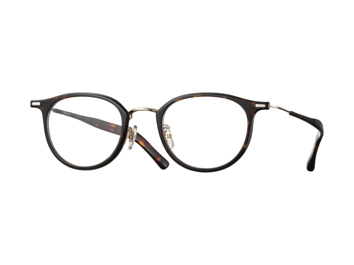 Eyevan Tortoiseshell C1 Metal Bridge Round Eyeglasses