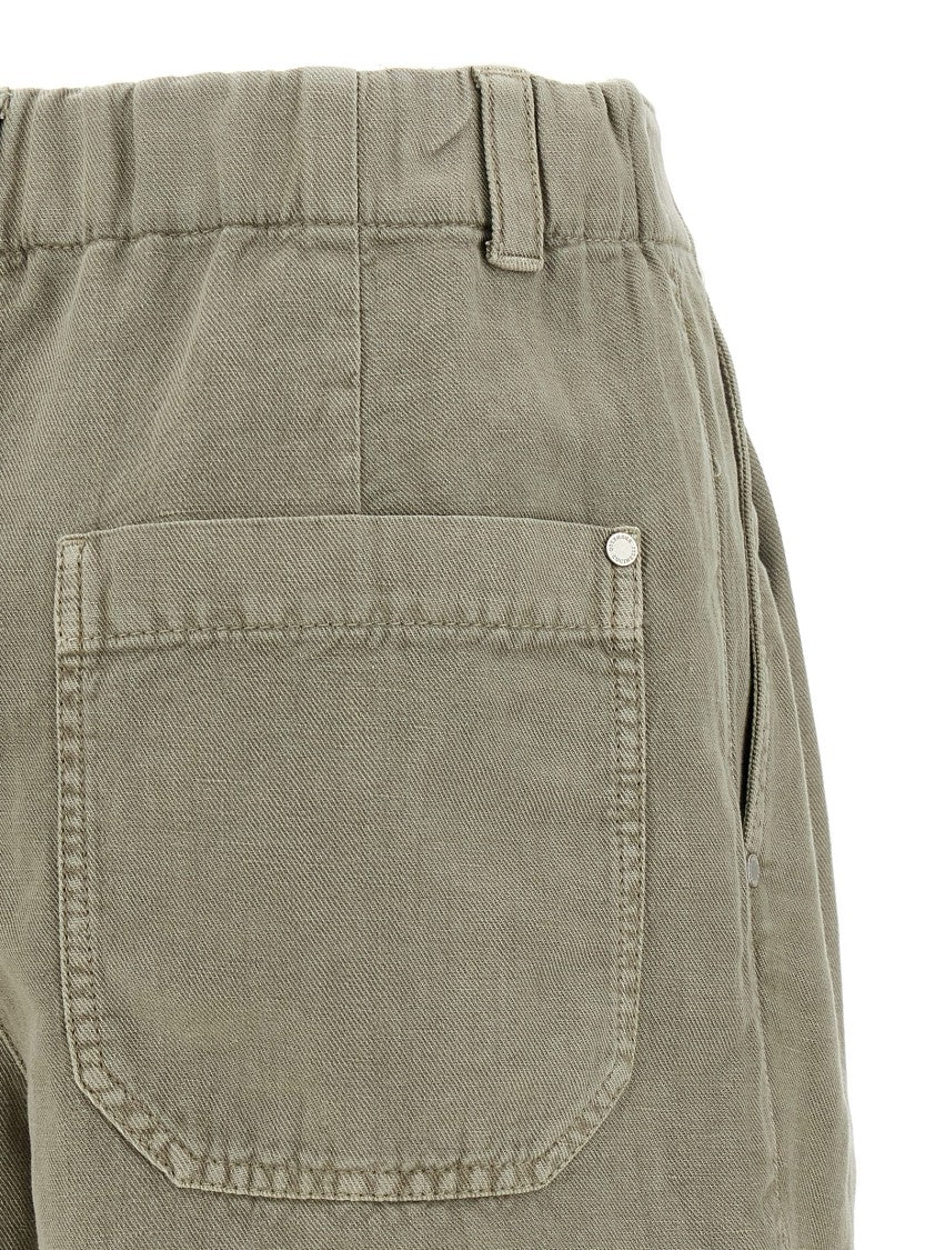 Brunello Cucinelli Tailored Linen-Cotton Blend Shorts