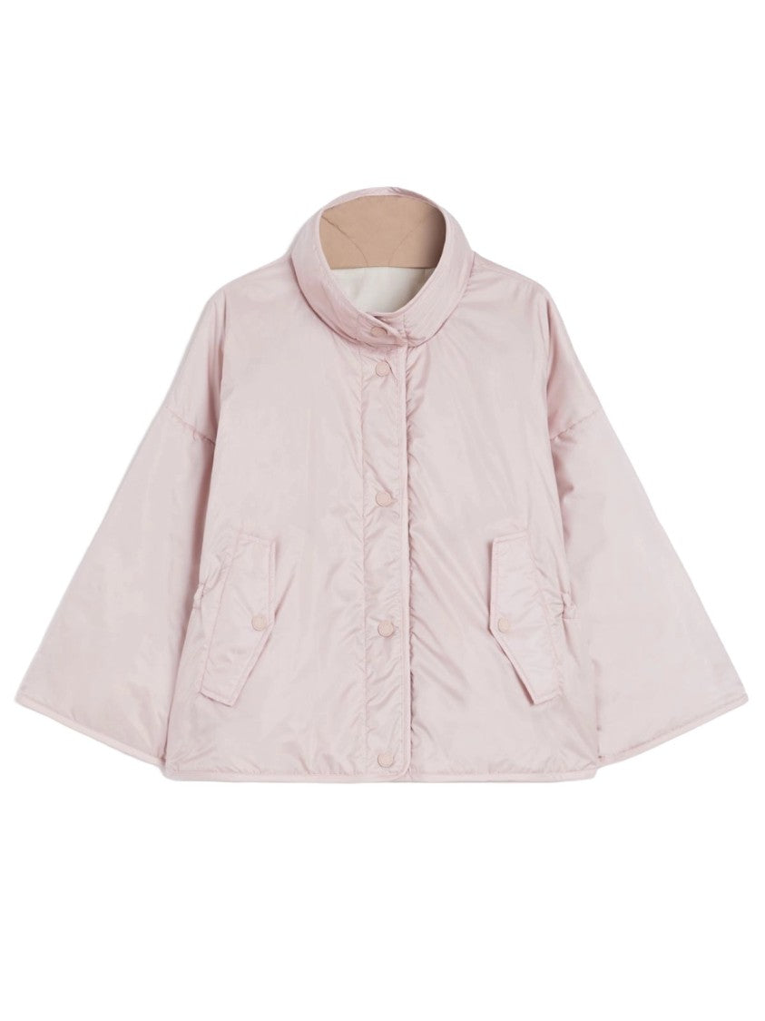 Max Mara Refined White Cape With Wide Sleeves