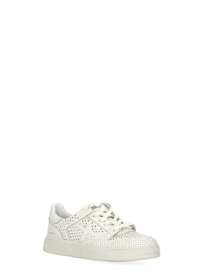 Prmt White Quinn 8251 Perforated Sneakers