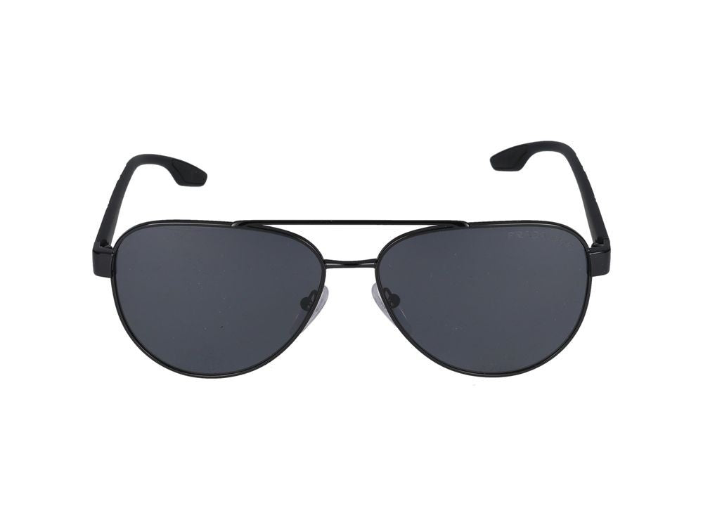Prada Linea Rossa Red Aviator-Style Metal Sunglasses