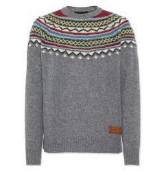 Dsquared2 Crew Neck Textured Knit Sweater