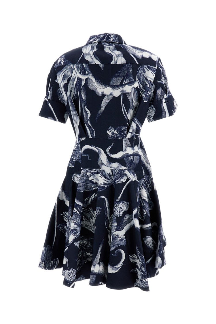 Erdem Knee-Length Mini Shirt Dress With Botanical Garden Print