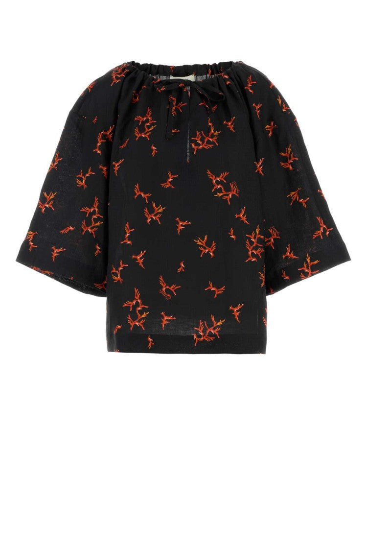 Fendi Printed Linen Blouse