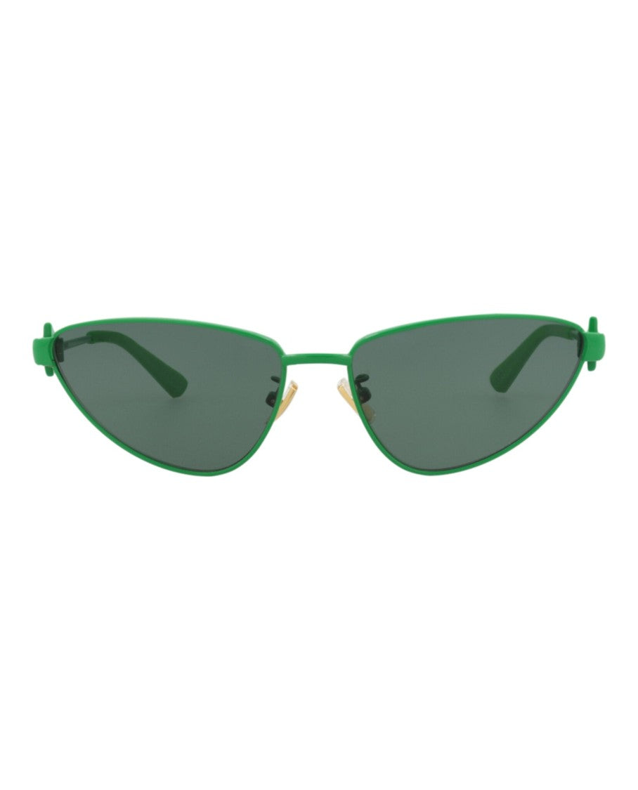 Bottega Veneta Cat Eye-Frame Metal Sunglasses With Striking Design