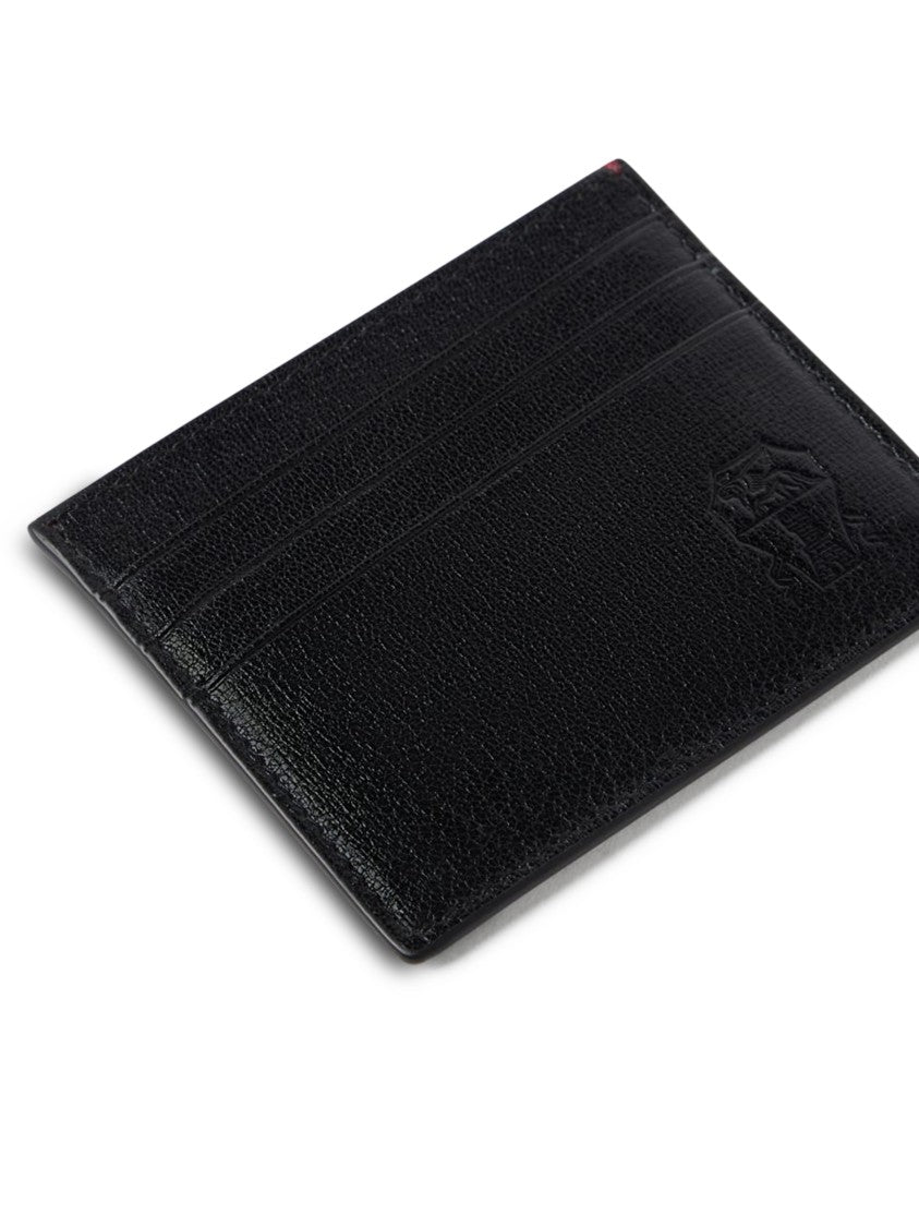 Brunello Cucinelli Textured Leather Cardholder With Embossed Logo