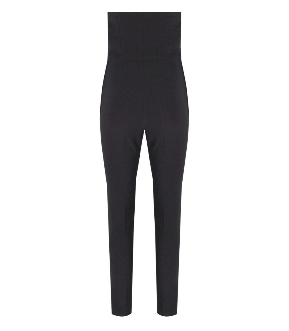 Elisabetta Franchi Black Bustier Jumpsuit